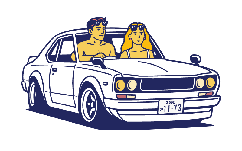 車の持ち込みイラスト