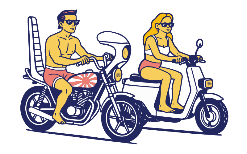 車の持ち込みイラスト